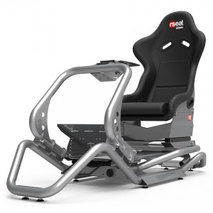 Rseat N1 Black Seat / Silver Frame Racing Simulator Cockpit